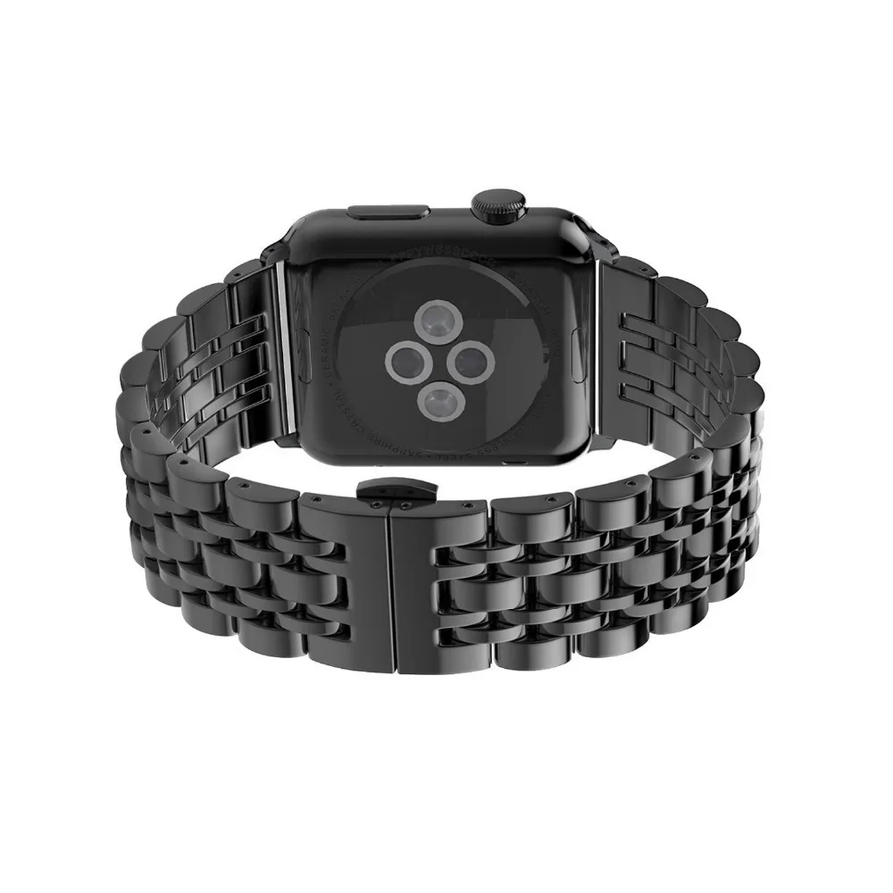 Браслет звеньевой для apple watch band 44 мм 38 ремешок iwatch 42 40 с застежкой бабочкой 5 4/3|strap
