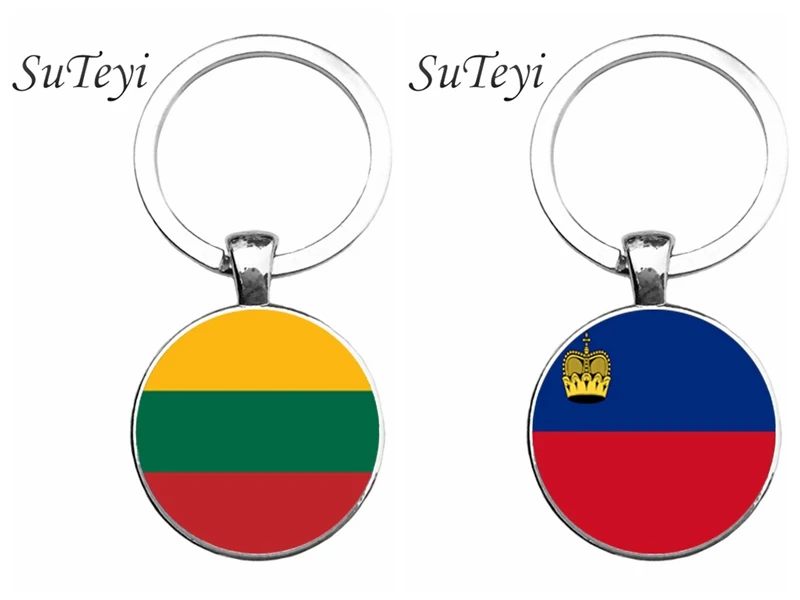 SUTEYI трендовый брелок для ключей ручной работы в Литву/Флаг ликштейна со