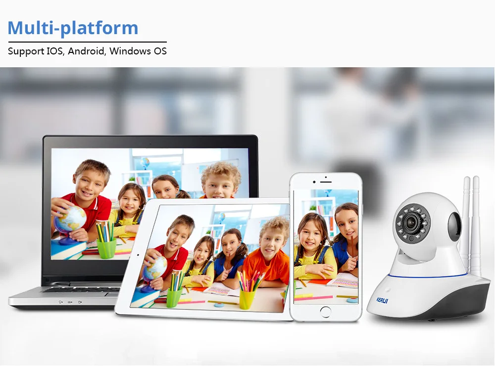 KERUI 720P сеть безопасности wifi IP камера 1.0MP HD Беспроводная цифровая домашняя Камера Безопасности ИК Инфракрасная система ночного видения сигнализация