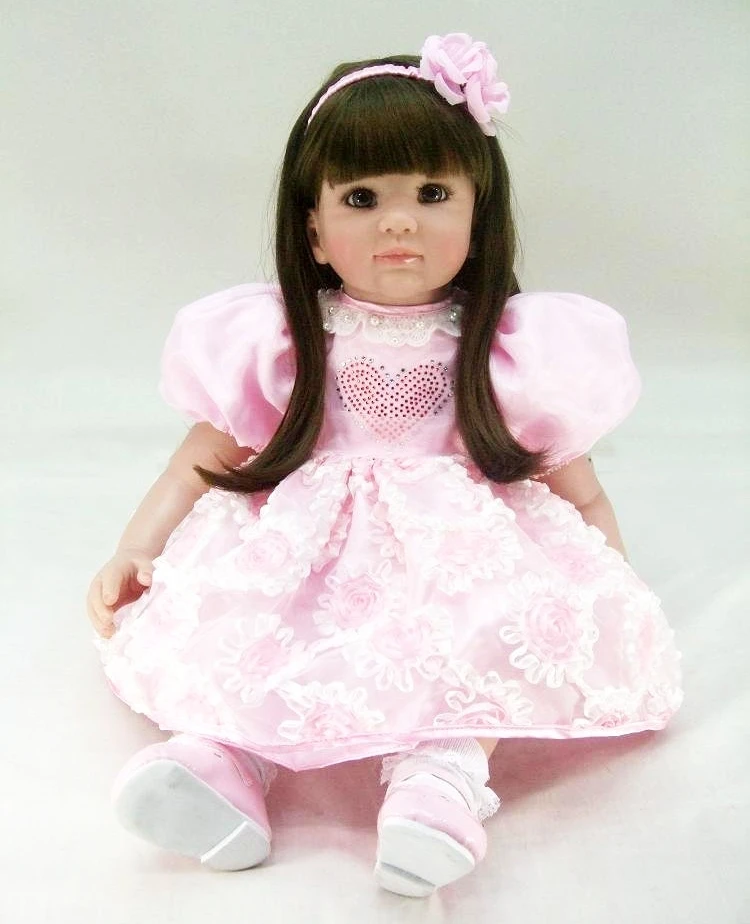 Dollmai бутик 60 см винилсиликоновых reborn baby doll Игрушки для новорожденных девочек