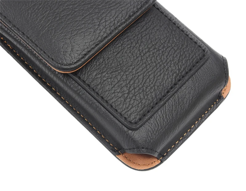 Вертикальный чехол-кобура из искусственной кожи на липучке с зажимом для ремня