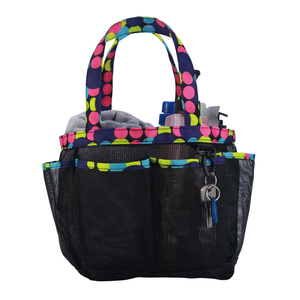 

BONAMIE Functional Cosmetic Bag Makeup Organizer Travel Storage Suction Bag Folding Hanging Mesh Net Bathroom Quality Beach Bag