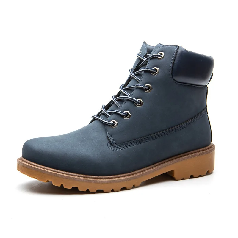 G-3 Drak Blue VESONAL/брендовые Осенние повседневные зимние ботинки; Мужская обувь для взрослых; ботильоны; водонепроницаемые мужские зимние теплые плюшевые ботинки на меху; прогулочная обувь - Цвет: G-3 Drak Blue