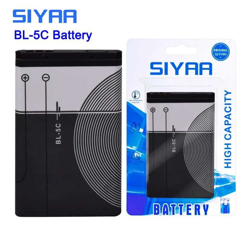 SIYAA оригинальный BL 5J 4C 5B 5C батарея для Nokia 6100 5070 N70 Lumia 520 5230 X6 Xpress Music N900 C3 батареи|bl-5j