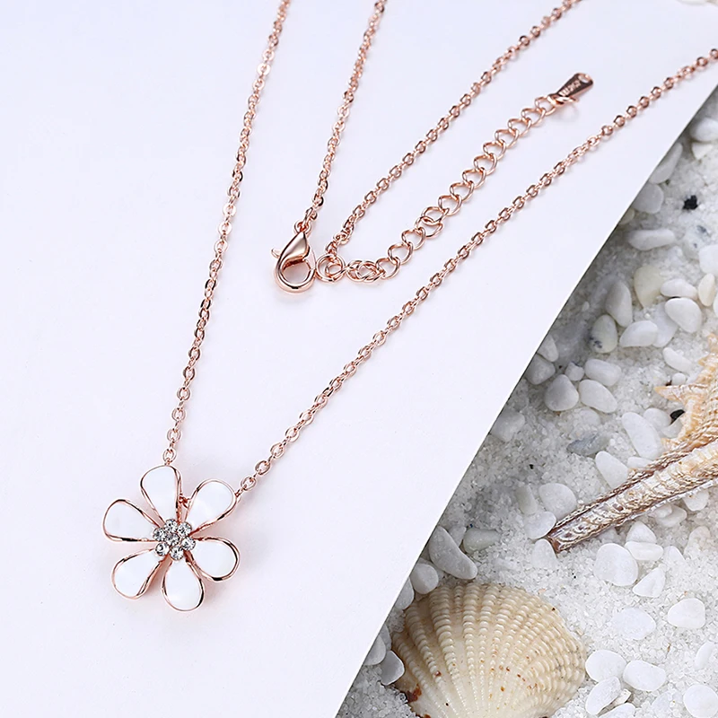 Женский кулон кристалл Цепочки и ожерелья цветущих змея цепи свадебные Ожерелья