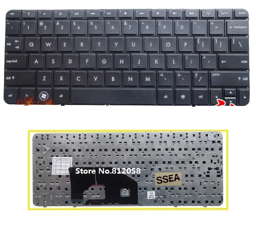 

SSEA новая клавиатура для ноутбука HP Mini 210 210-1000 1050 1015 1027