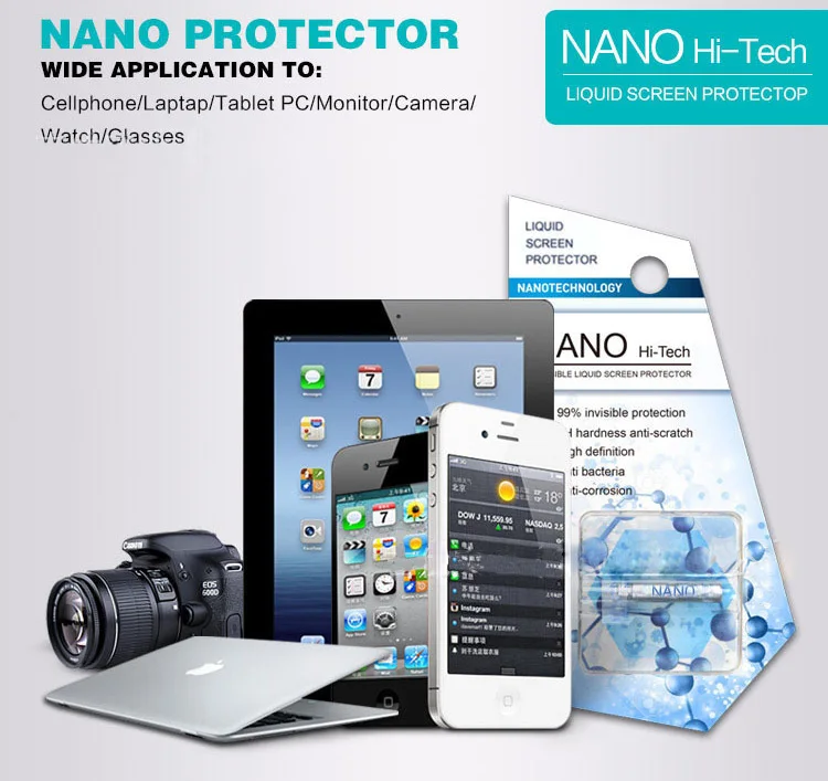 Универсальный Невидимый нано-жидкий протектор для мобильного телефона против