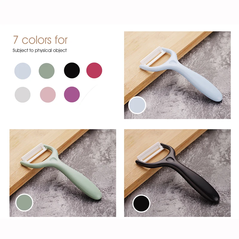 Antioxidant Vegetable Fruit Slicer Cutter Kitchen Tools Ceramic Potato Peeler Zesters Multi-Color Handle Gadgets | Дом и сад