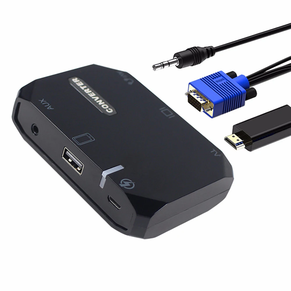 Адаптер HDMI для iPhone Android 3 в 1 1080P HDTV VGA AV AUX|USB-хабы| |