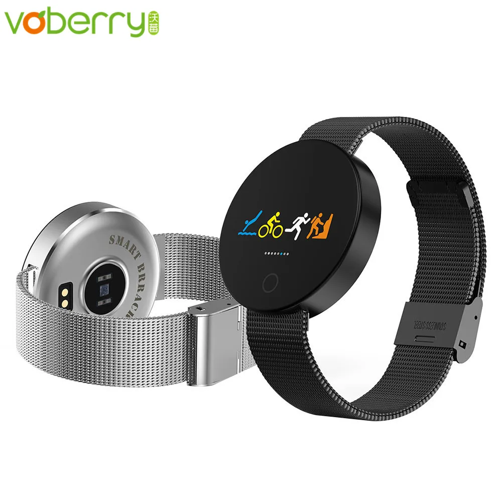Умные часы Voberry Android для мужчин 0 96 дюймов цветной TFT сенсорный экран Bluetooth умные