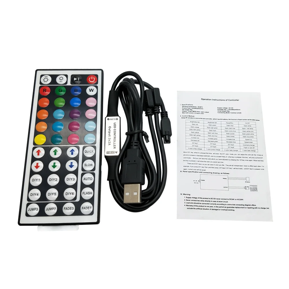 Led контроллер 44 клавиши LED IR RGB/RGBW светодиодные лампы контроллера ИК-пульт диммер