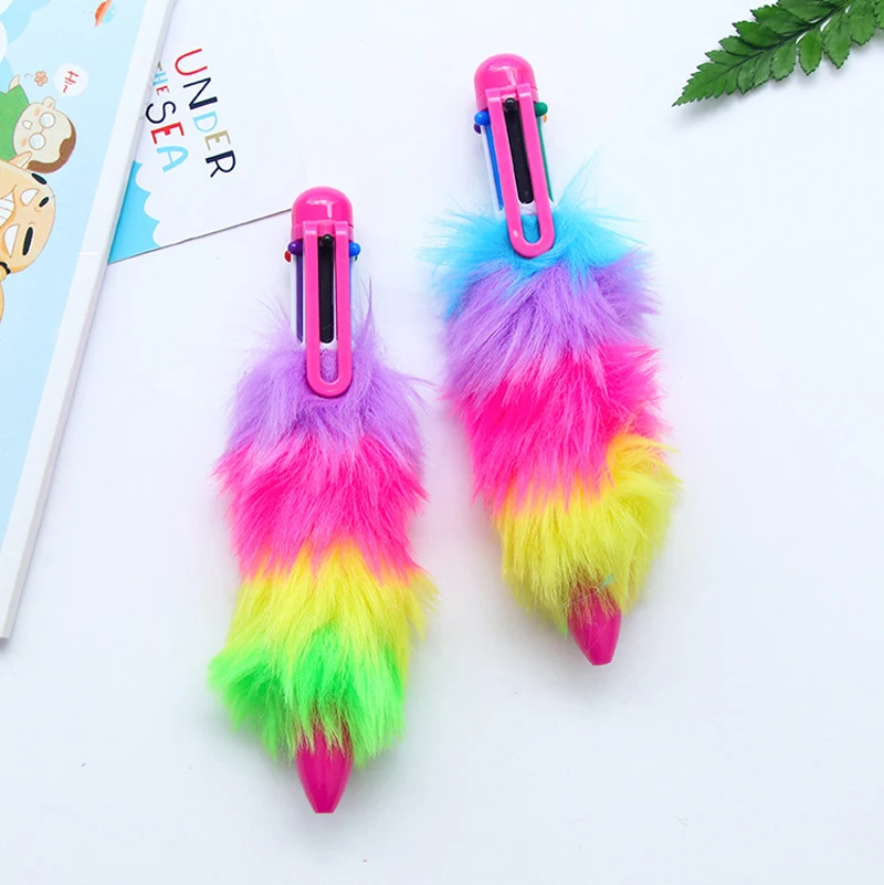 Красочные искусственные милые шарики 6 цветов Письменные ручки школьные и