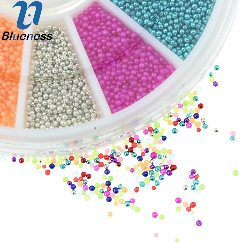 стразы для ногтей маникюр дизайн наклейки на ногти 12 Цвет Металлические Бусины