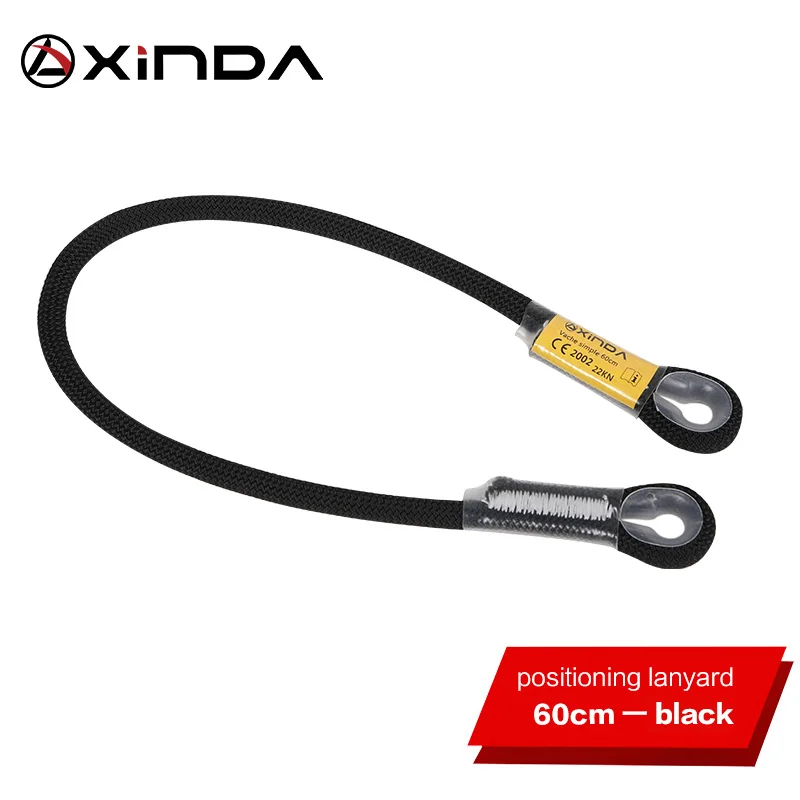 Black-60cm Xinda Professional скалолазание мм 10,5 мм динамический ремешок защитный pusik Swen глаз-глаз предварительно сшитый слинг Moutaineering оборудование - Цвет: Black-60cm
