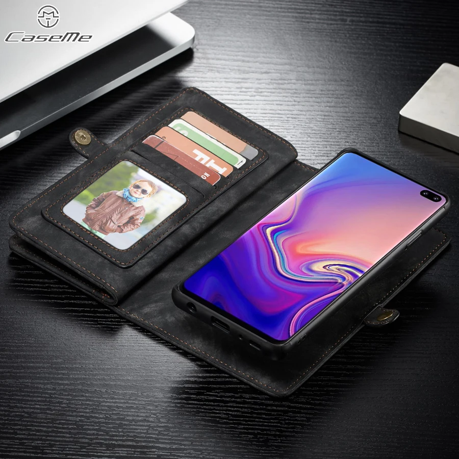 Винтаж телефонные чехлы для samsung Galaxy S10 плюс Чехол для samsung S10 S10e чехол мульти-функциональный Кожаный Бумажник Магнитная задняя крышка