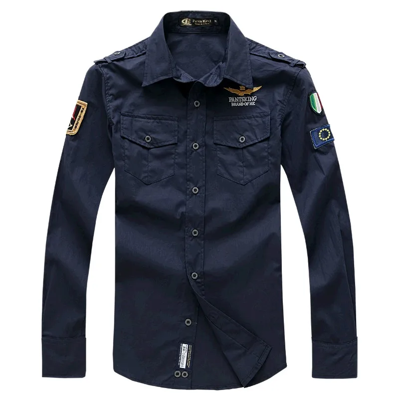 FFXZSJ брендовая мужская рубашка в стиле милитари с длинным рукавом Slim fit camisa masculina хаки рубашка цвета хаки Высококачественная Мужская рубашка