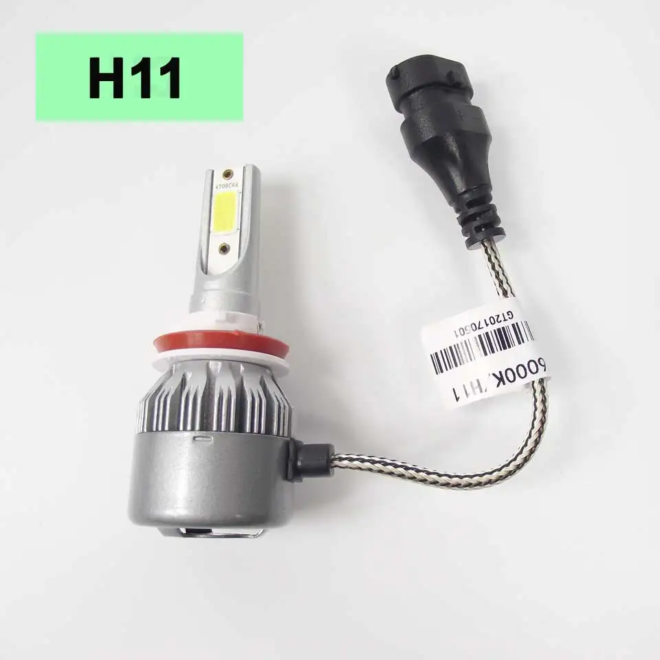 VehiGo 72 Вт COB H7 H1 H4 H3 H11 H8 9005 9006 9007 9012 880 C6 светодиодный налобный фонарь светильник золотой автомобилей головной светильник лампы 3000 6000 ксеноновая лампа