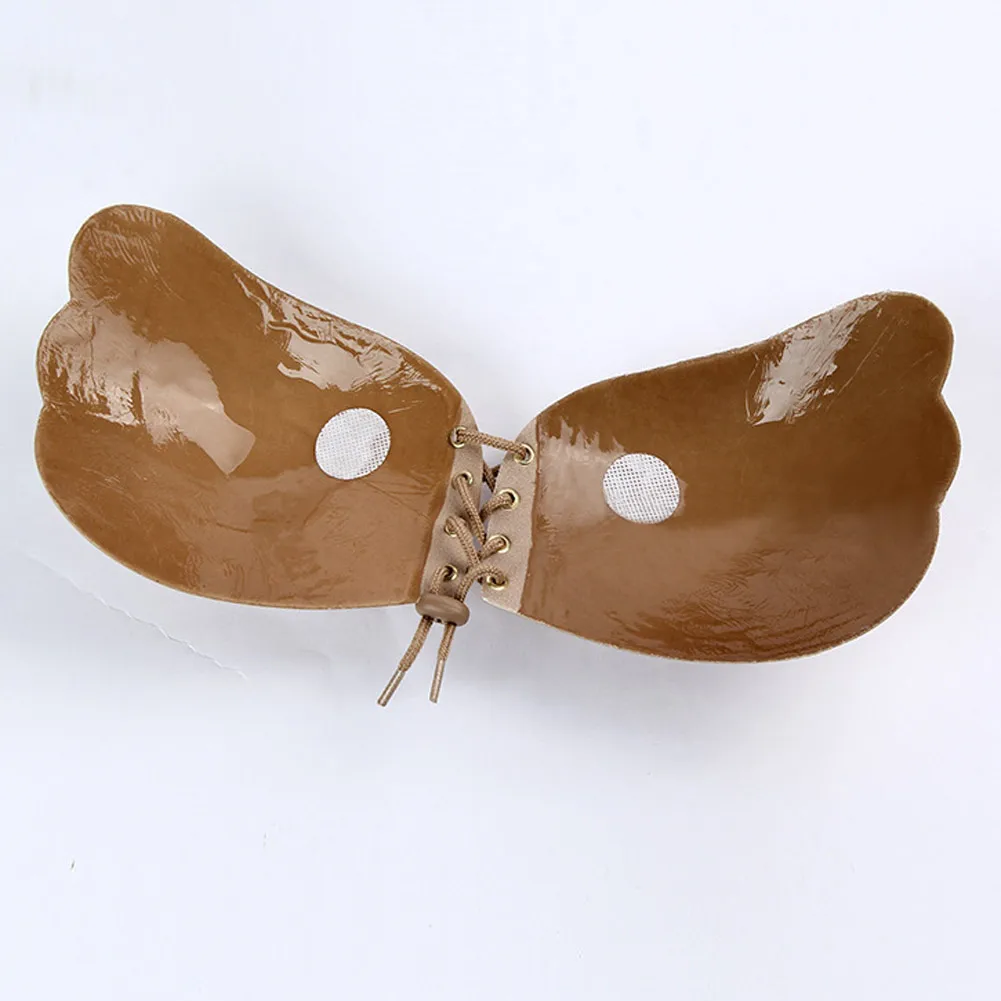 Женское самоклеящееся гелевое нижнее белье без бретелек силиконовый невидимый