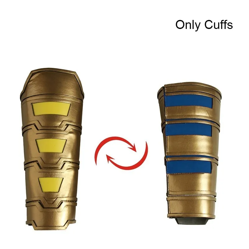 Only Cuff Shazam Costume Captain Marvel William Joseph Billy Batson Cosplay Adult Halloween Christmas Carnival Party Boots Jumpsuit Cloak - Цвет: Only Cuff