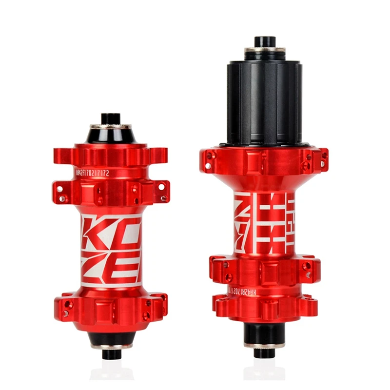 Red 9x100 10x135mm KOOZER XR420 передняя, Задняя Ступица, 24 Отверстия, велосипедные ступицы, быстросъемные 4 подшипники, 6 пауков, 72 клика, прямые тяги, горный велосипед MTB - Цвет: Red 9x100 10x135mm