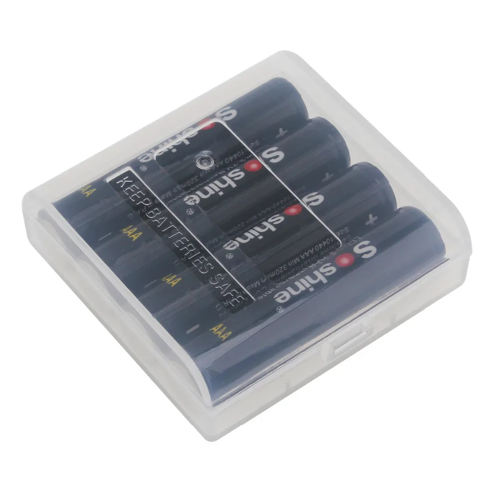4 предмета в комплекте Soshine 3 7 V 350mAh 10440 AAA литий ионная литиевая батарея +