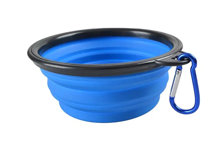 Дорожная миска для домашних животных Transer регулируемая однотонная силиконовая