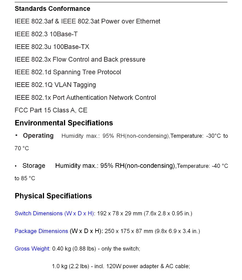 YiiSPO 10/100 Мбит/с POE коммутатор 8+ 2 порта 6 портов стандарт 48 В выход IEEE802.3AT/IEEE802.3AF включает адаптер питания для камеры POE