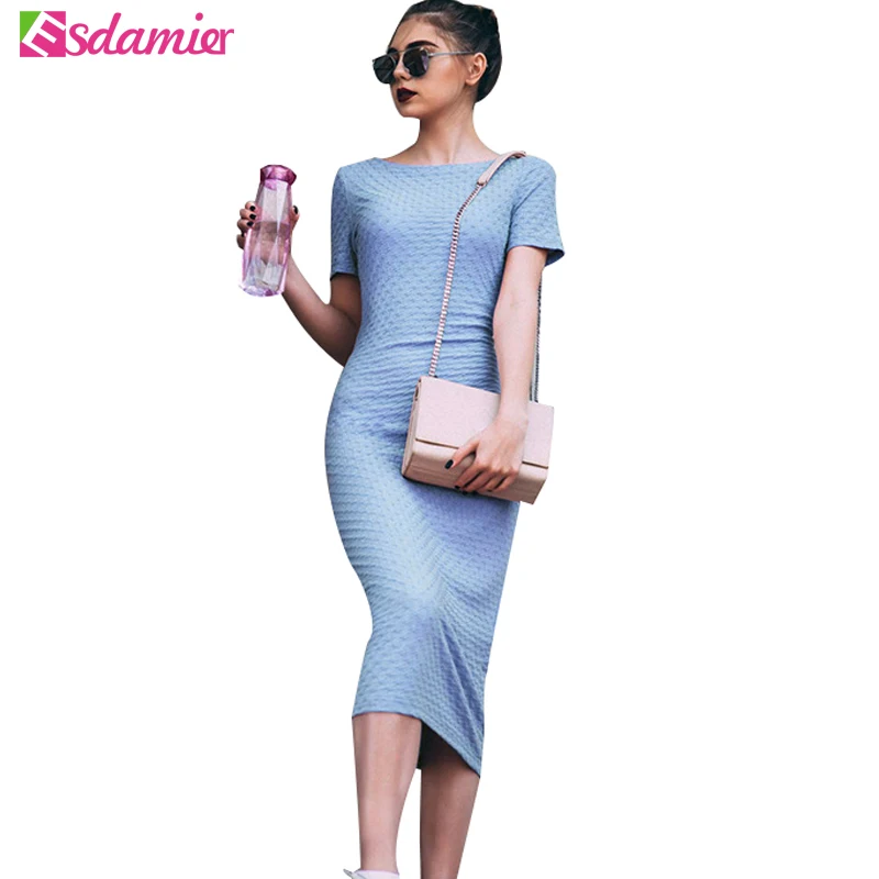 Новое поступление тонкий вязаное платье Для женщин Шорты для рукавом облегающее