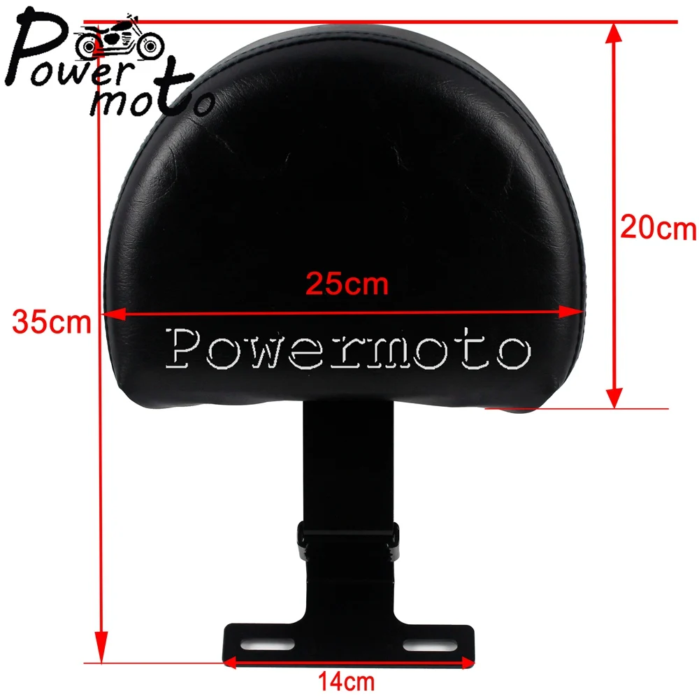 

Motorcycle Plug-In Driver Backrest 25*20cm Black Seat Cushion for Harley 1993-2006 Softail With Stock Seats.
