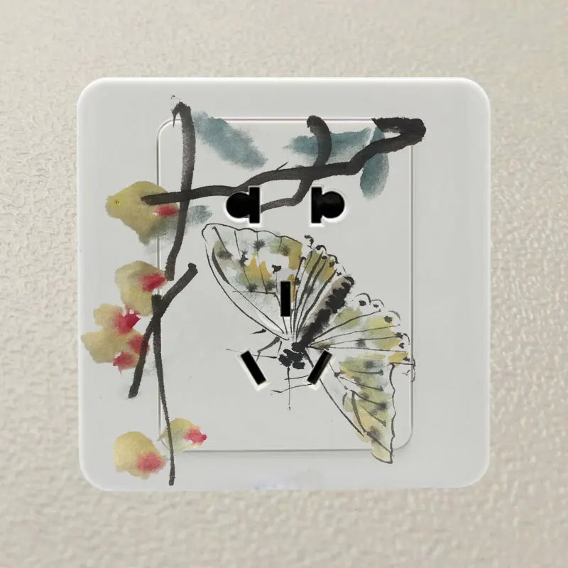 YOJA роспись вручную иллюстрации бабочек дизайн Модная мультяшная наклейка с