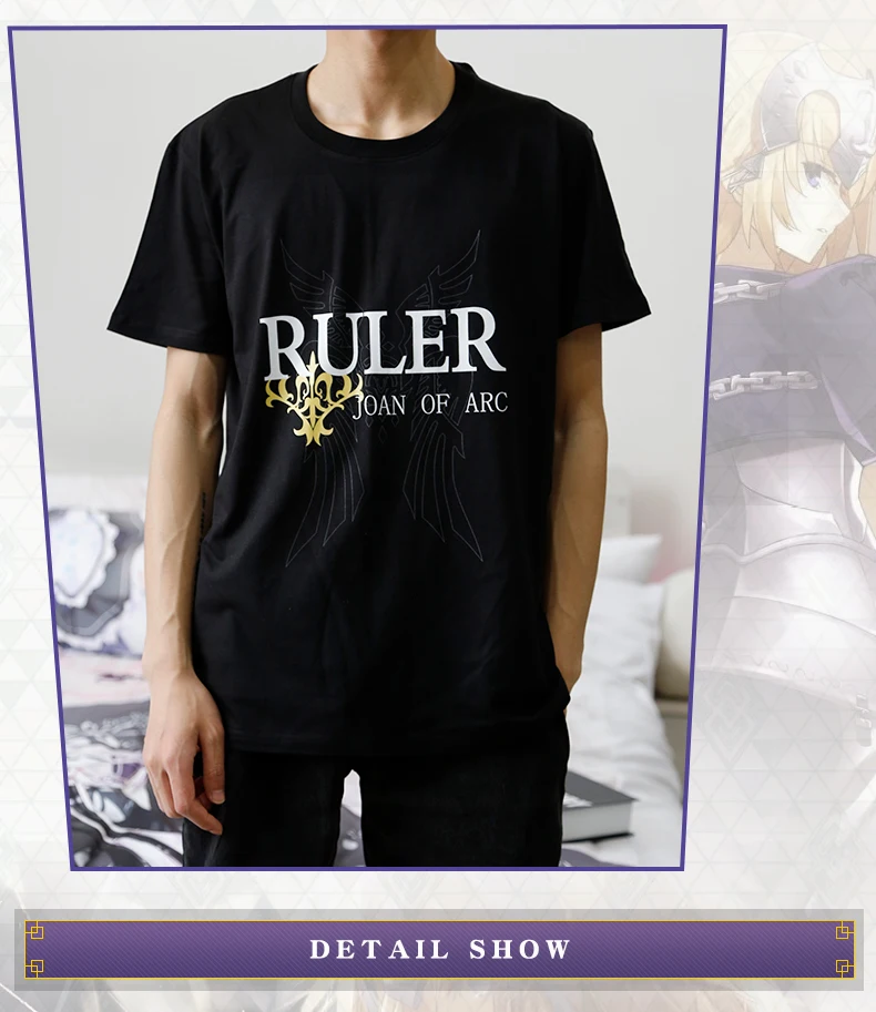 Аниме Fate Grand Order apocripha, правитель, Мститель, Жанна Дарк альтер, футболка для косплея, топы, футболка FGO Joan of Arc, футболка, футболка
