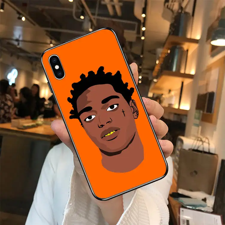 TPU Kodaks черный рэпер Мягкий Силиконовый ТПУ чехол для телефона для iPhone MAX XR XS X10 5 5S 5SE 6 6S 7 8 6Plus 7Plus 8Plus - Цвет: TPU