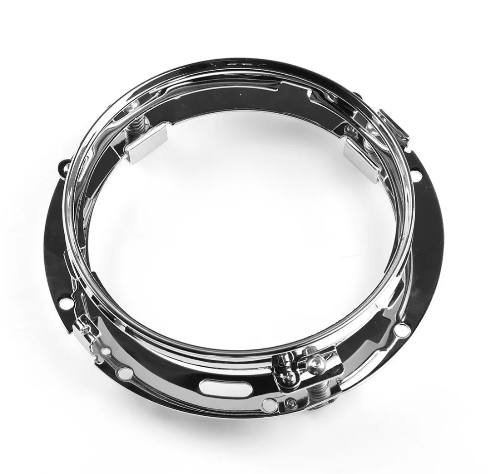 

Black 7" Stainless Steel LED Headlight Mounting Ring Trim Bracket for Motorcycles FLD 2012-2016