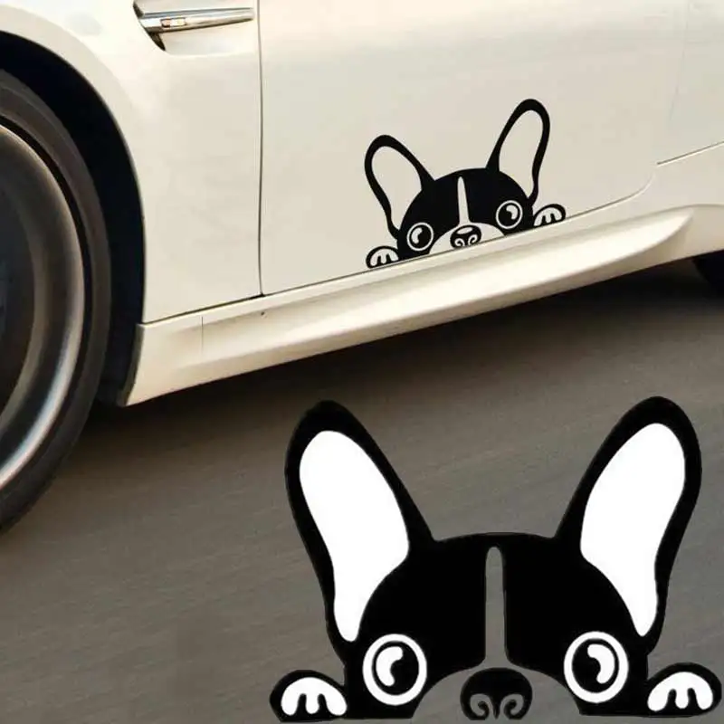 2 шт./лот автомобильные наклейки для собак Pet Boston Terrier Perro клейкая наклейка из ПВХ