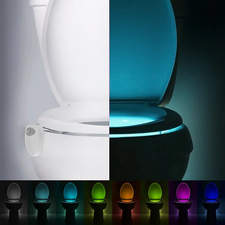 Смарт 5 в USB зарядка 8 цветов ванная туалет Ночной светильник LED лампа для сидения