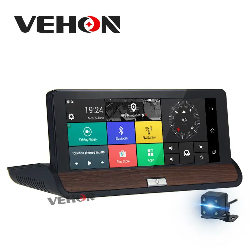 Vehon 6.86 &quotGPS навигатор DVR Двойной объектив Bluetooth FM Android 5.0 WiFi 16 ГБ 1 г Full HD 1080 P с