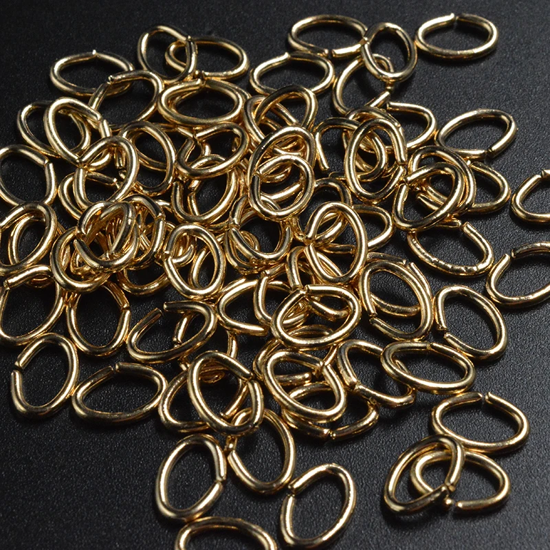 

FLTMRH Wholesale 1000pcs oval Open Metal Jump Rings Jewelry Findings for DIY