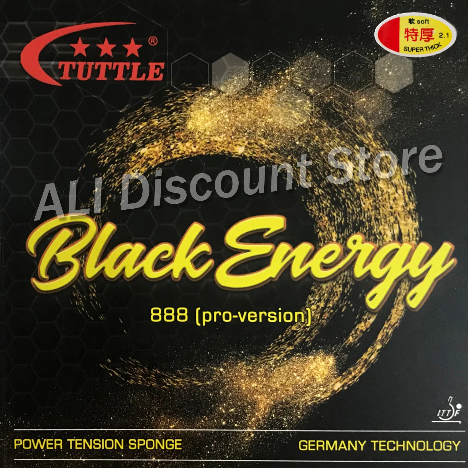 Tutle ITTF Black Energy 888 немецкая губка для торта 40 + резина настольного тенниса каучук