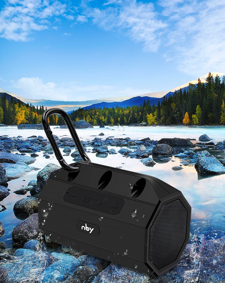 NBY мини беспроводной Bluetooth динамик Портативный Водонепроницаемый Открытый громкий динамик Поддержка TF карты 3D стерео HiFi звуковые коробки fm-радио