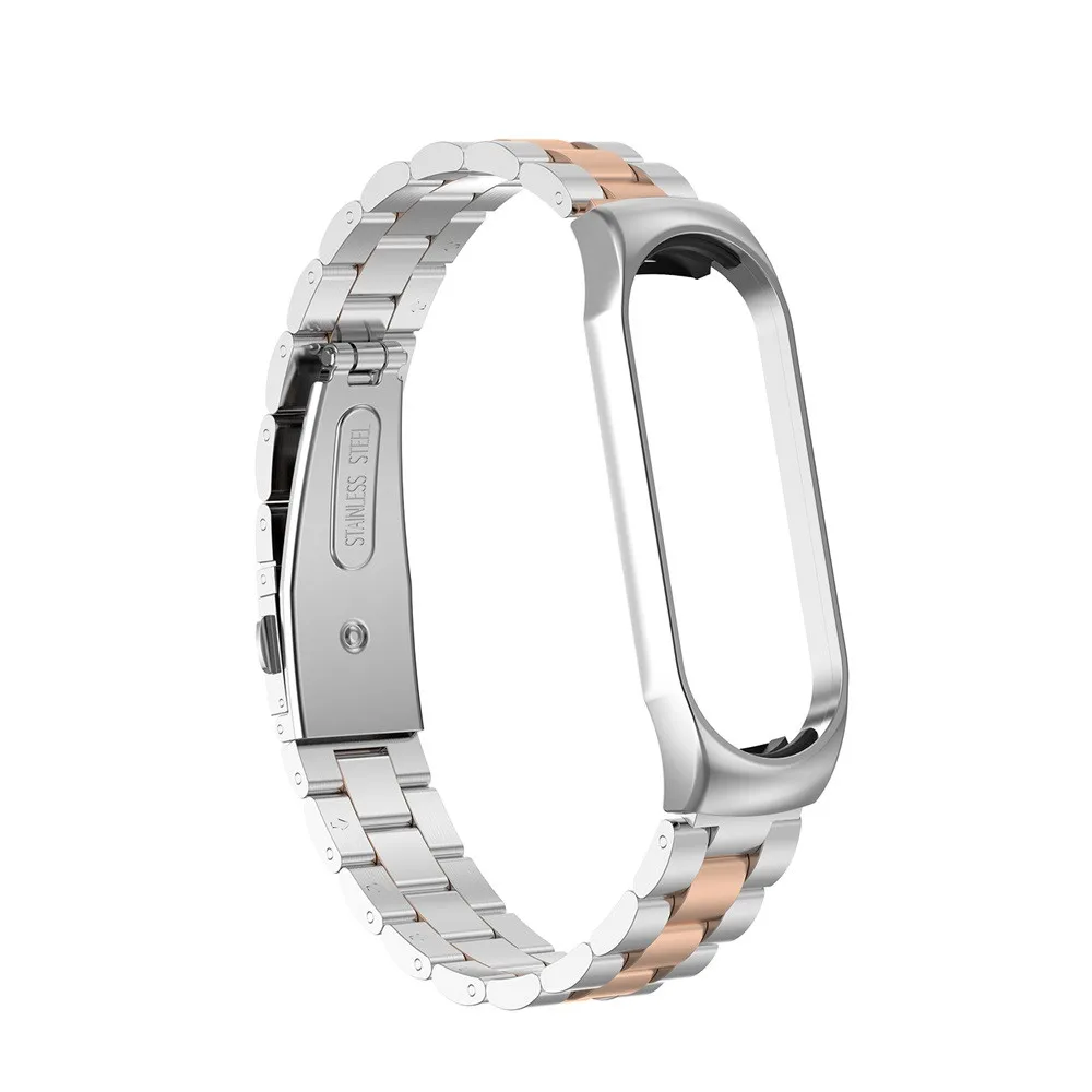 Наручный ремешок из нержавеющей стали металлический браслет роскошный модный металлический ремешок для умных браслетов, заменяемые ремешки mi 4 L704 on.