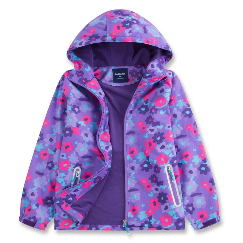 Куртка для девочек на флисе весна-осень-зима 2021 пальто детские спортивные - Фото №1