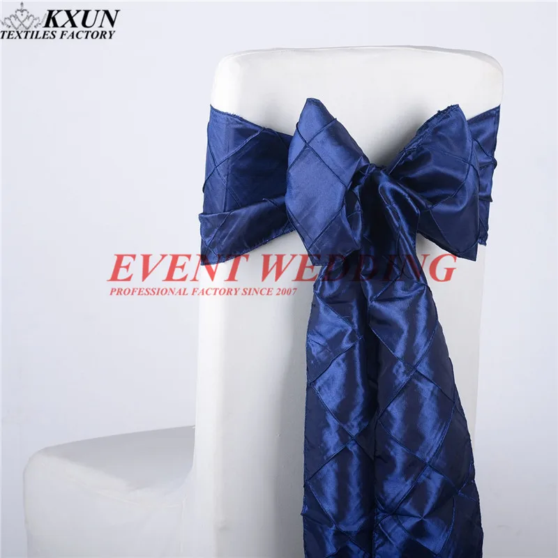 

15X275CM Taffeta Pintuck Chair Sash Bow Tie Chair Cover Sashes Band For Wedding Event Decoration