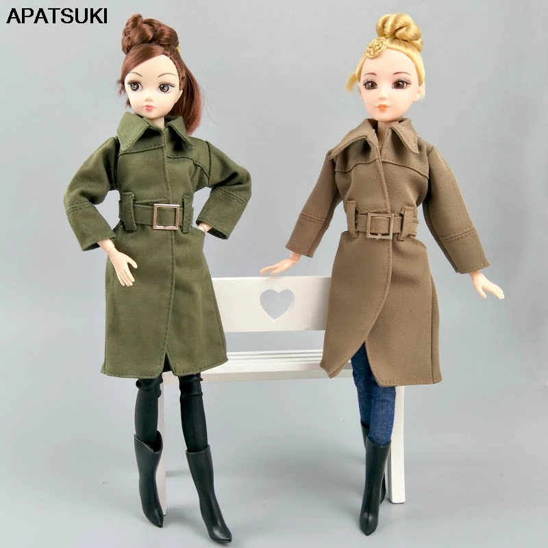 Модное пальто для кукол Барби одежда и обувь тренчкот наряды кукольного домика