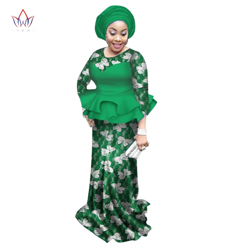 2017 summer african dresses for women Fashion Design dashiki dress bazin riche o-neck long lace natural 6xl WY1773 | Тематическая