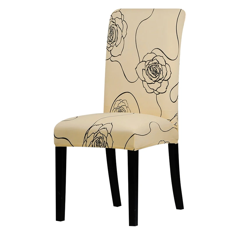 Printing flowers universal size Chair Cover checked pattern Covers seat cover Hotel Party Banquet housse de chaise decor | Дом и сад