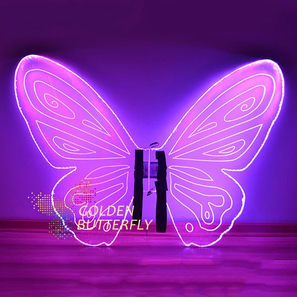 

LED Luminous Wings Glowing Women Lady Butterfly Wings Fashion Show Clothing Suits Dance Dress Accessories Wedding Customizable
