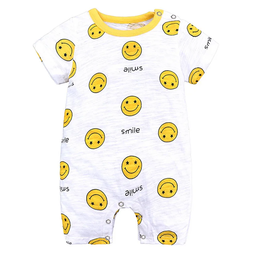 The new fashion cute design Toddler Infant Baby Girls Boys Short Sleeve Cartoon Print jumpsuit Romper #4A04 | Детская одежда и