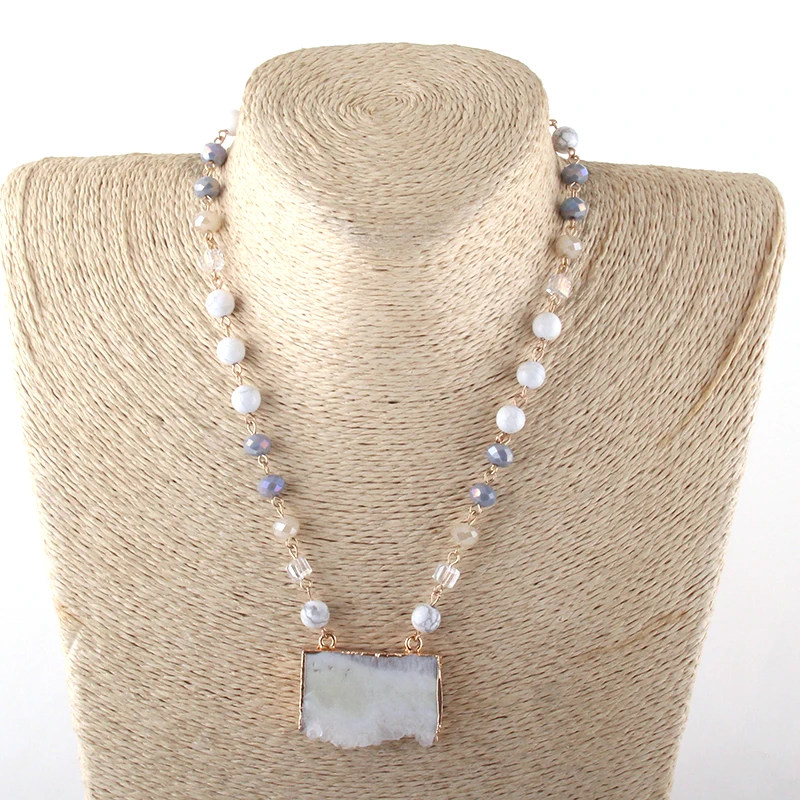 Новые стили модные ювелирные изделия натуральный камень / стекло Натуральный Druzy