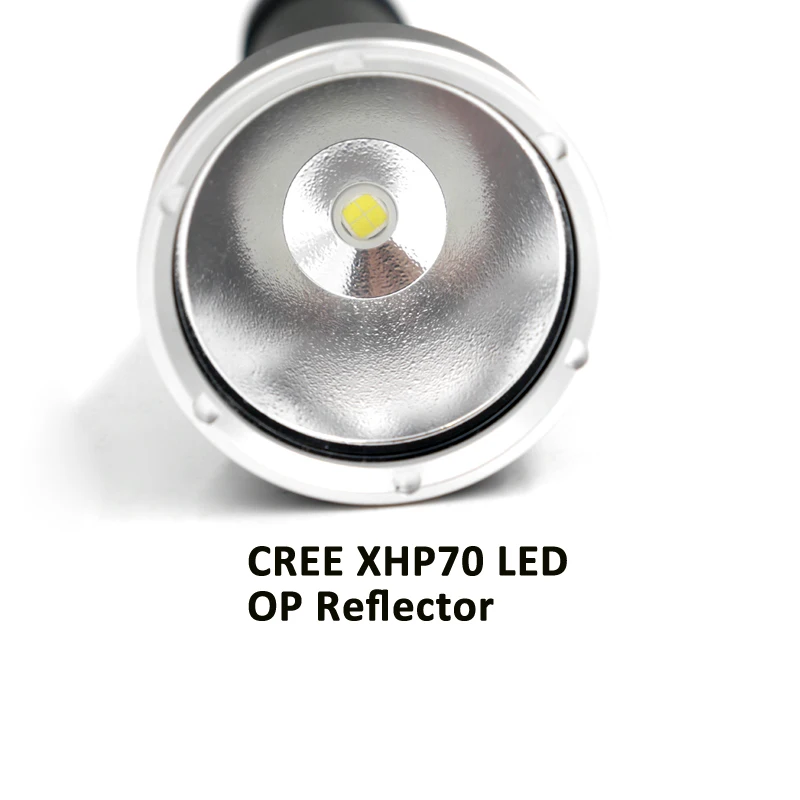 Профессиональный светильник CREE XHP70 для дайвинга мощностью 5лм подводный