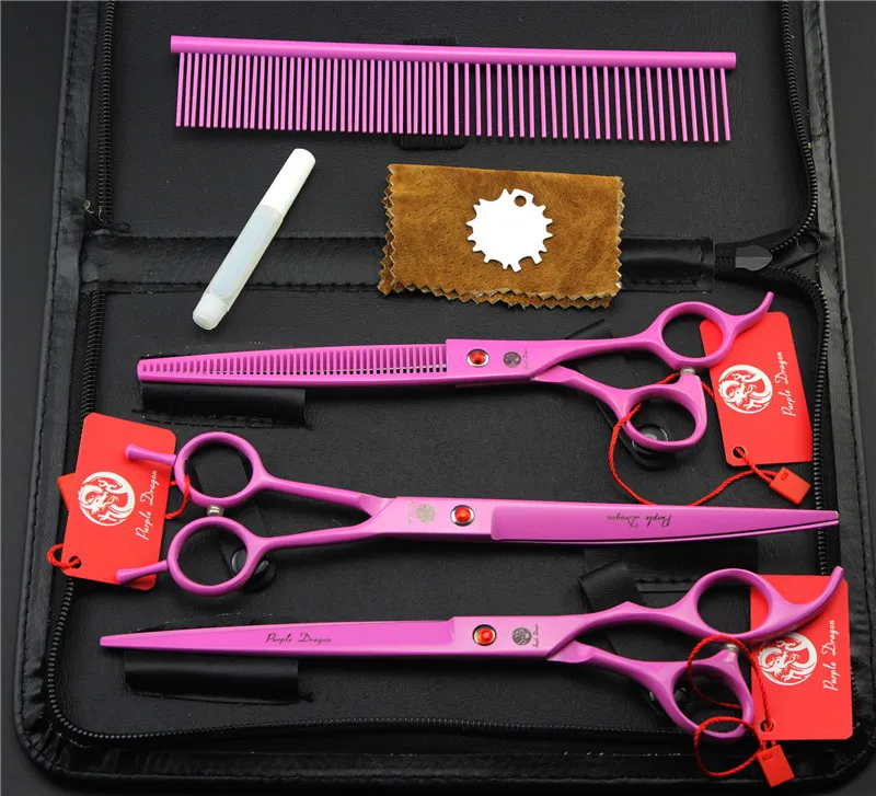 8 дюймовый Розовый собаки Уход за лошадьми ножницы продвижение|Парикмахерские